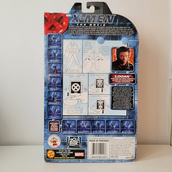 *SOLD* Vintage 2000 X-Men: Hugh Jackman as Logan action figure by Toy Biz - Picture 4 of 4